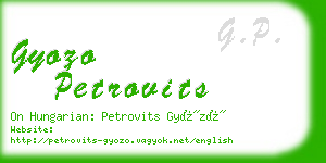 gyozo petrovits business card